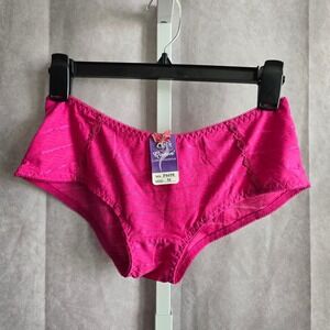 Queen Pink Lace‎ Elastic Pull On Flirty Intimates Ladies Underwear NWT M Medium